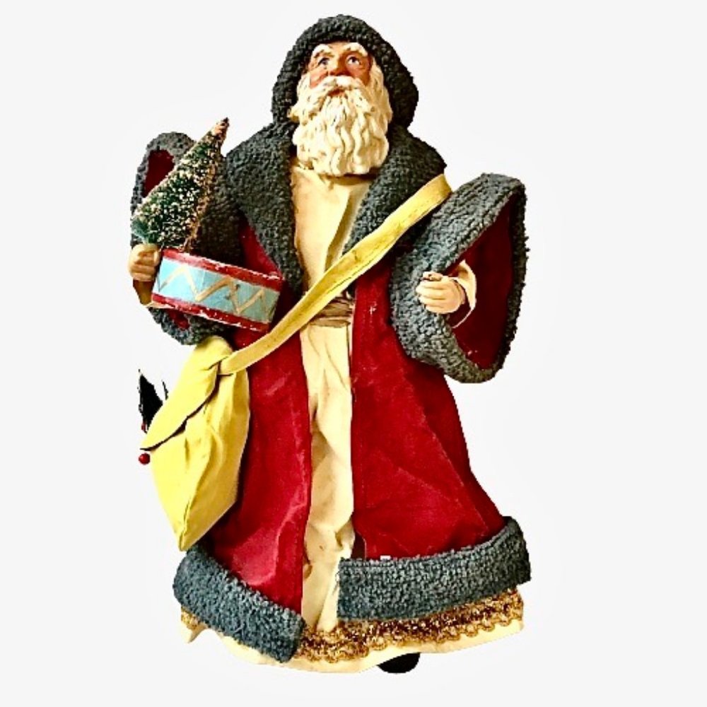 Midwest Imports Paper Mache & Resin Santa Claus Figurine St. Nick
